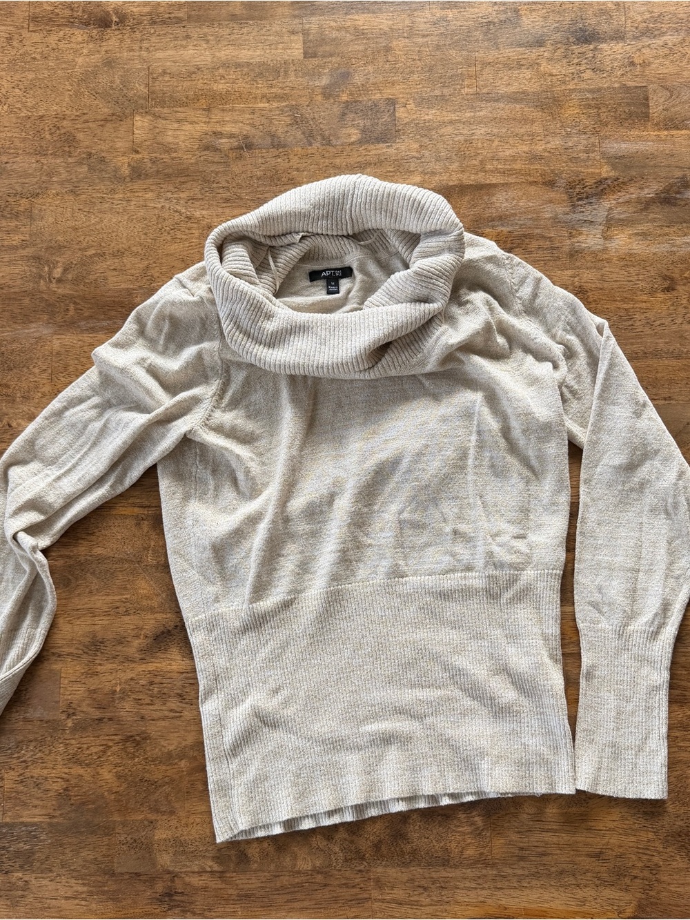 Apt. 9 Women's Cream Cowl Neck Pullover Sweater